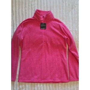 Eddie Bauer Hot Pink Half-Zip Fleece Pullover; Medium